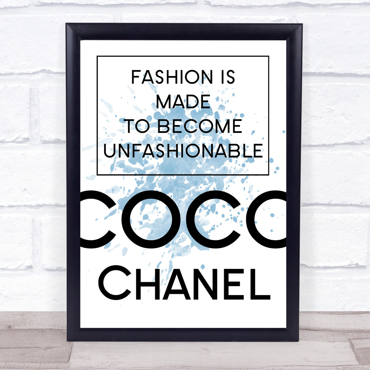 Framed Canvas Art (White Floating Frame) - Coco Chanel by Kahri ( People > celebrities > Models & Fashion Icons > Coco Chanel art) - 26x26 in