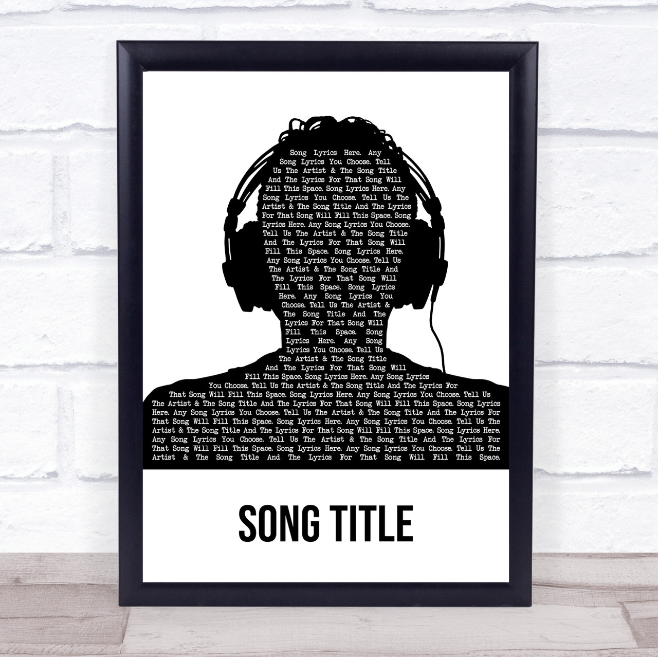 Queen Song Lyrics Poster A4 & US Letter 