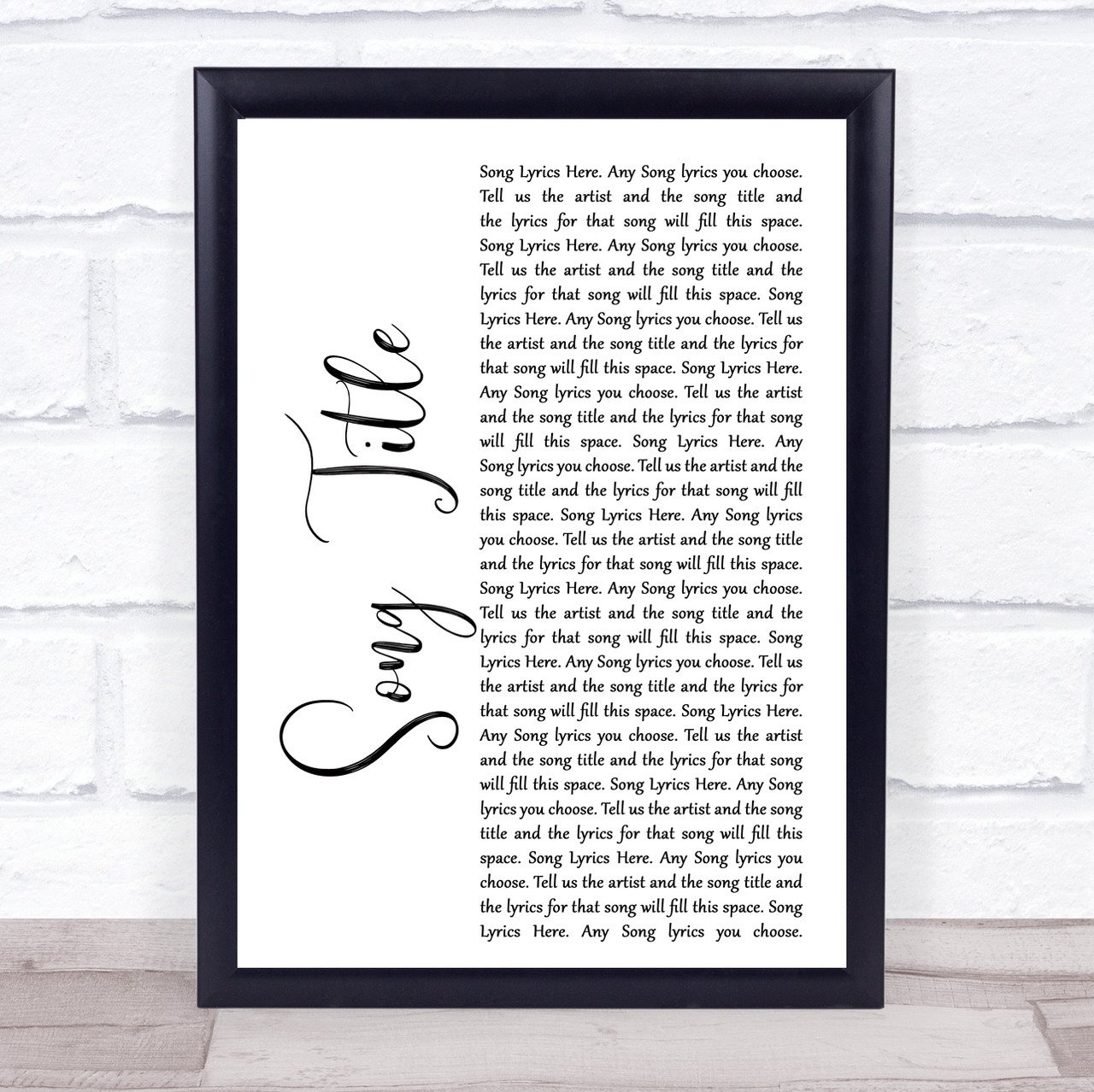 Paramore Last Hope White Script Song Lyric Print - Or Any Song You