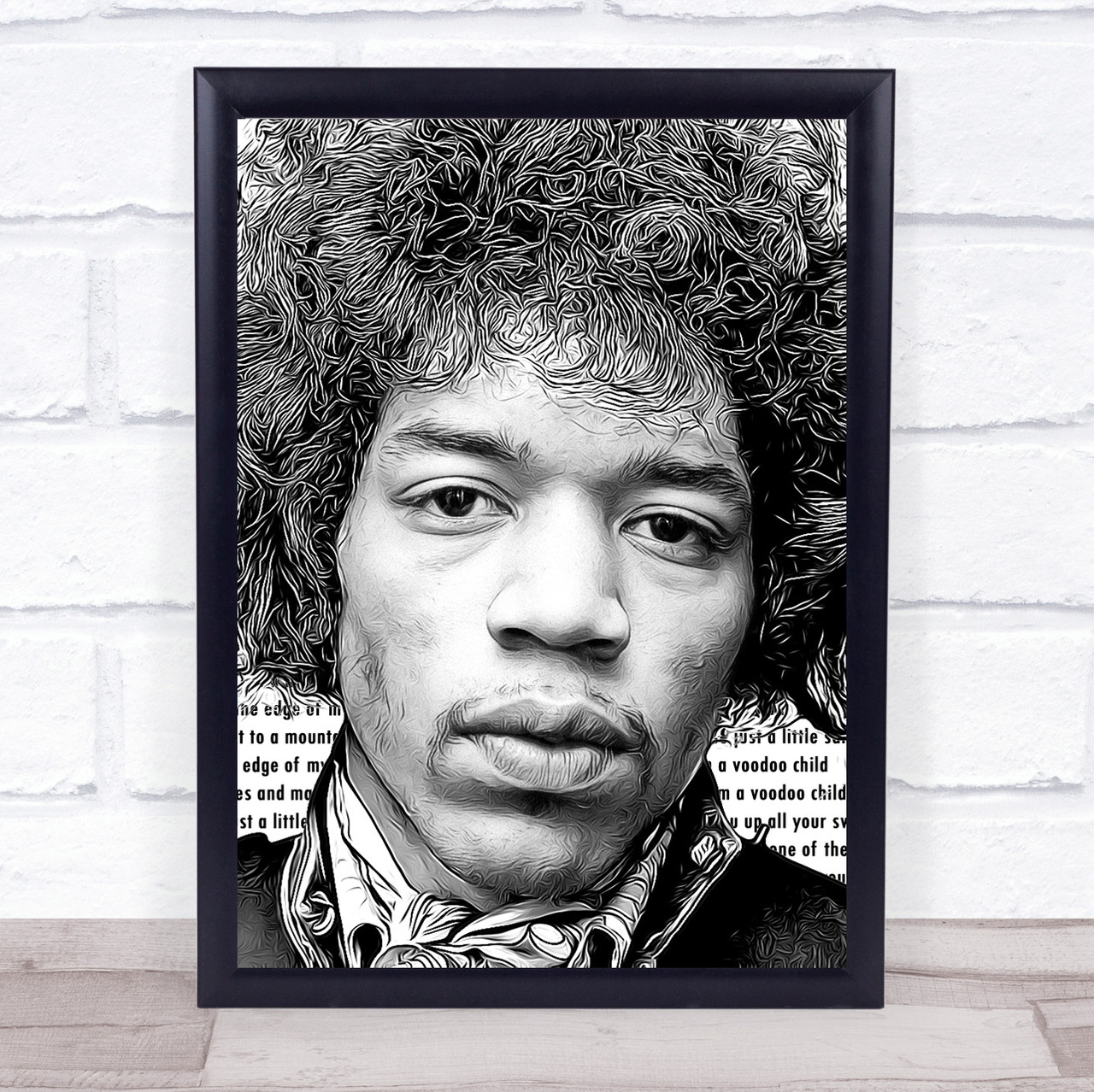 Jimi Hendrix Big Stencil