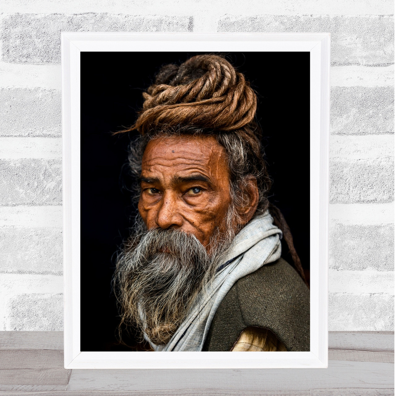 Indian sadhu face