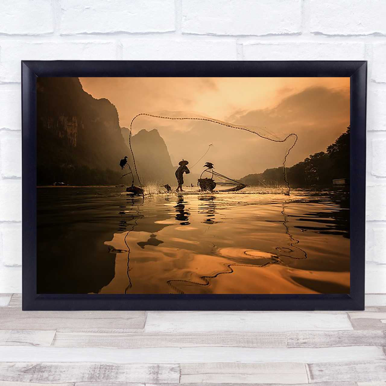 Spread The Fish Nets Net Fisherman Fishing Throw Throwing Wall Art