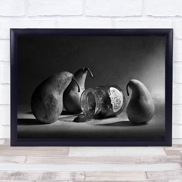 The Sad Farewell 3rd Part Of Jam Pear Fruit Conceptual Kitchen Art Print