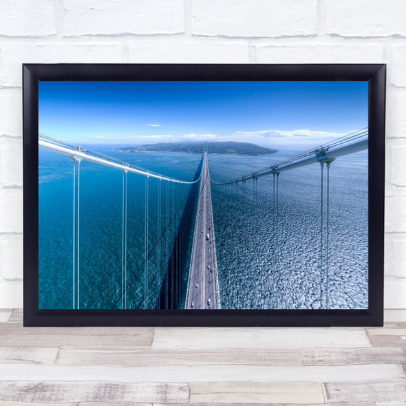 Bridge Architecture Up Above Aerial Traffic Highway Way Wall Art Print