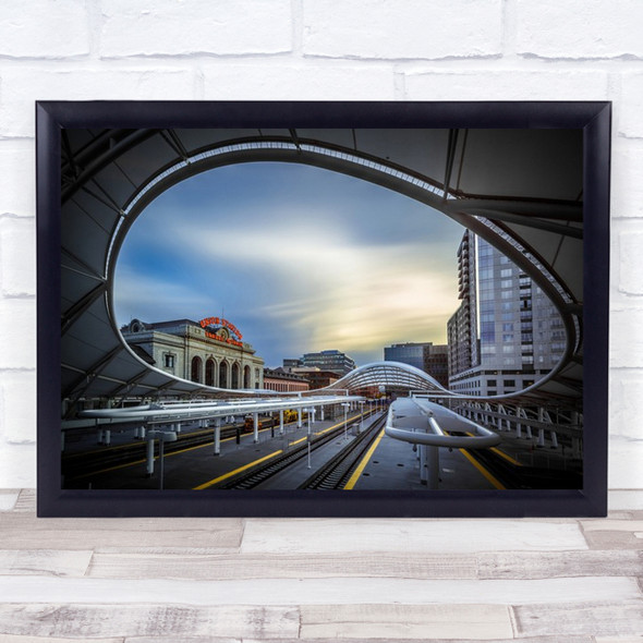 Union Station Denver Slow Sunset Architecture Railway Platform Wall Art Print