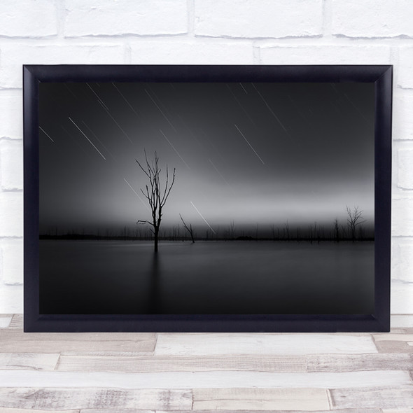 Alive Tree Stars Start rails Desolate Alone Lonely Isolation Wall Art Print