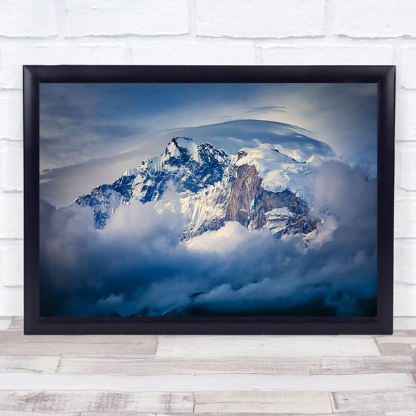 Annapurna Range Himalaya Mountains Asia Nepal Clouds Sunset Peak Peaks Art Print