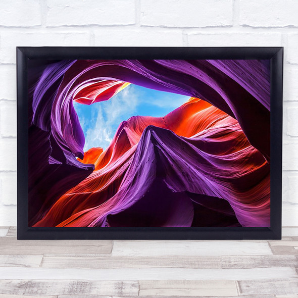 Antelope Canyon Sandstone Purple Vibrant Arizona Wall Art Print