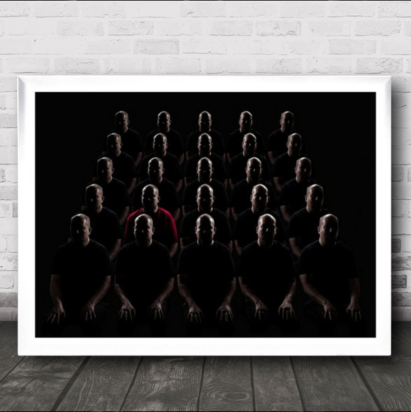 The Individual Self-portrait Dystopia Red Kuopio Finland Audience Wall Art Print