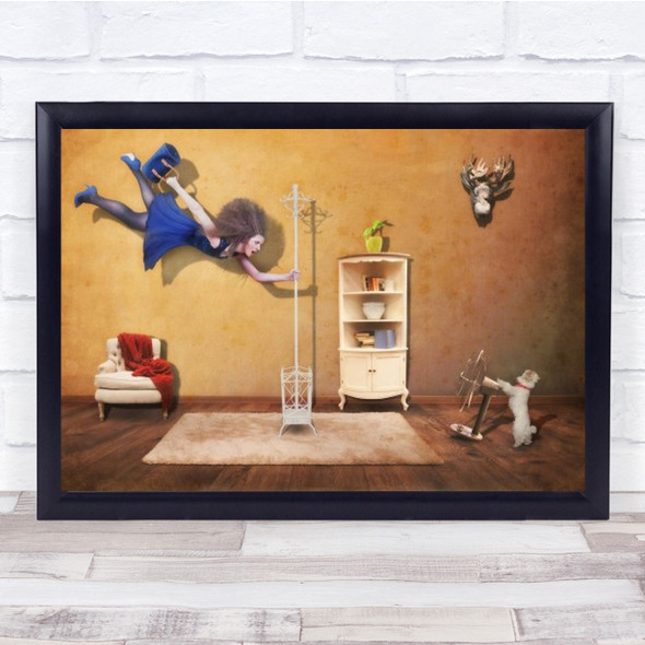 The Sweet Revenge Creative Surrealism Contemporary Floating Woman Wall Art Print