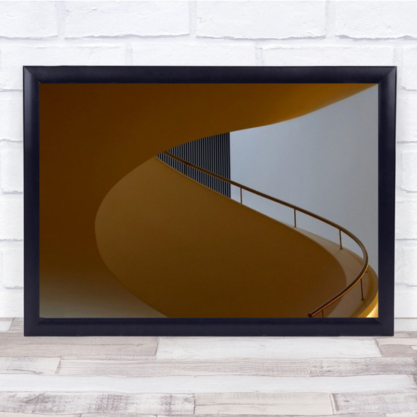 Abstract Architecture Staircase Stairway Railing Handrail Design Wall Art Print