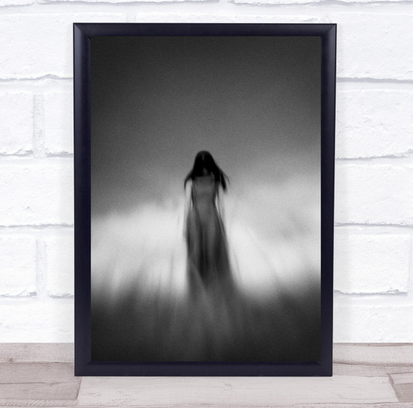 Melancholia Person Blurry Mood Emotion Feeling Meadow Girl Woman Wall Art Print