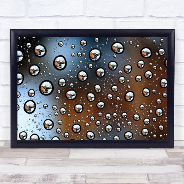 Neighbours Drop Droplet Water Reflection Window Abstract Pattern Wall Art Print