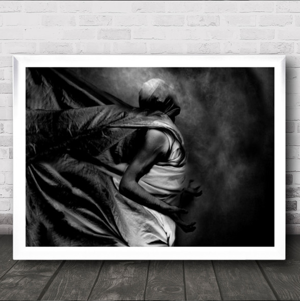 Patient Noad7 Scream Emotion Feeling Dark Portrait Creative Edit Wall Art Print