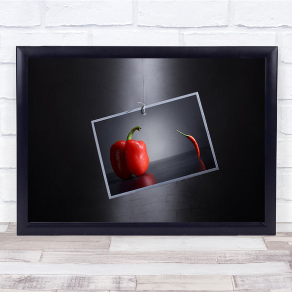 The Unbalanced Composition  An Improved Version Chili Pepper Red Wall Art Print