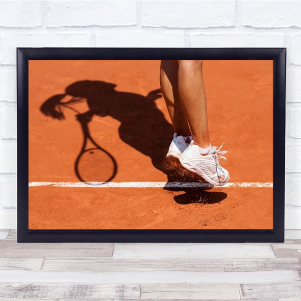 10th Serve Tennis Shadow Paris Clay Orange Roland Garros France Wall Art Print