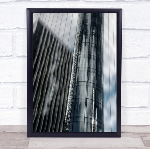 Mirrored Reflection Abstract Architecture Facade Building Glass Wall Art Print