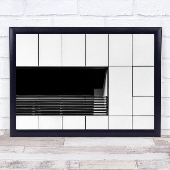 Rectangles Facade Architecture Abstract Grid Geometry Symmetry Wall Art Print