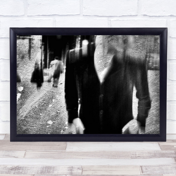 Shadows Splitting B&W Creative Edit Man Texture Anonymous Blur Wall Art Print