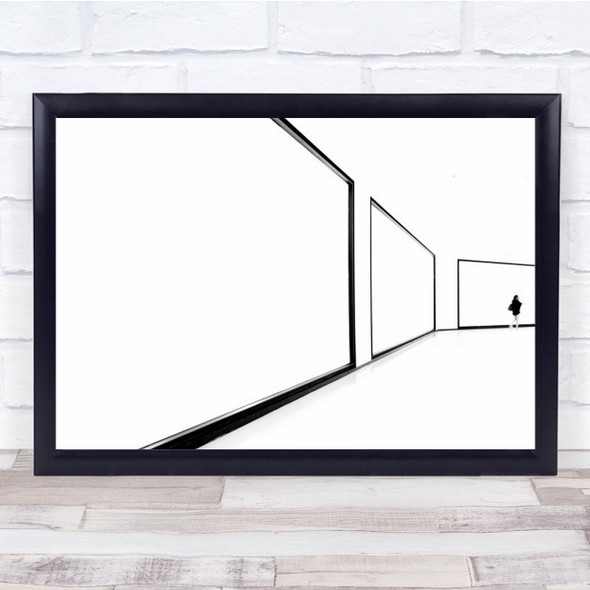 Shopping High Key High-Key Person Figure Contrast White Bright Wall Art Print