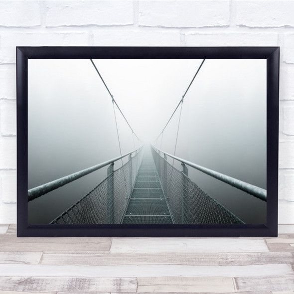 The Path To Infinity Architecture Bridge Perspective Pov Empty Wall Art Print