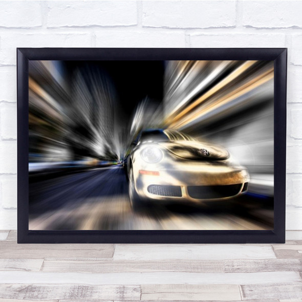 Creative Edit Edited Smearing Long Exposure Long-Exposure Car Wall Art Print