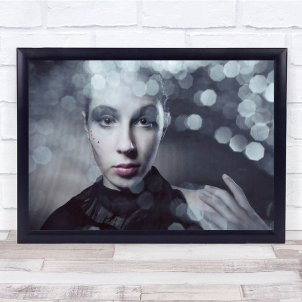 Irina I Portrait Girl Bokeh Fashion Person Woman Desaturation Wall Art Print