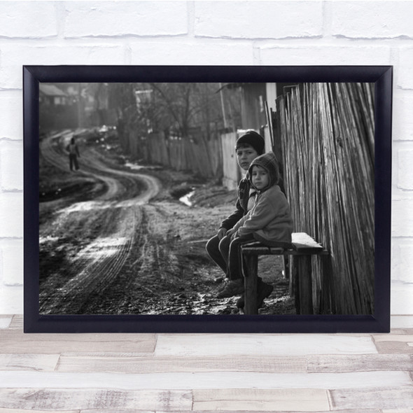 Our Childhood Momaia Village Arges Romania Kid Child Children Wall Art Print