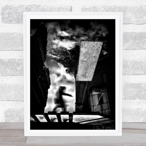 Parallel Person Reflection Surreal Dark Low Key Low-Key Ghost Wall Art Print