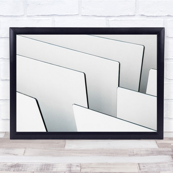 Tablets Table Brussels Belgium Shapes Geometry Lines High Key Wall Art Print