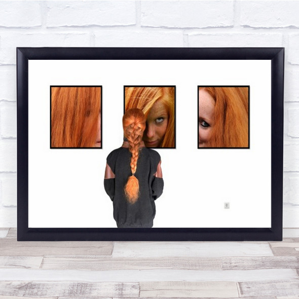 Tribute To Redhaired Breda Netherlands Red Hair Creative Edit Wall Art Print