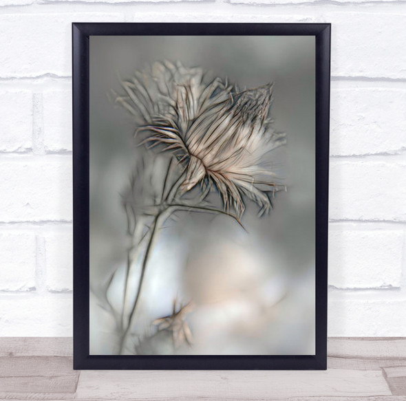 Source Of Life Flower Thistle Flowers Flora Floral Botanical Wall Art Print