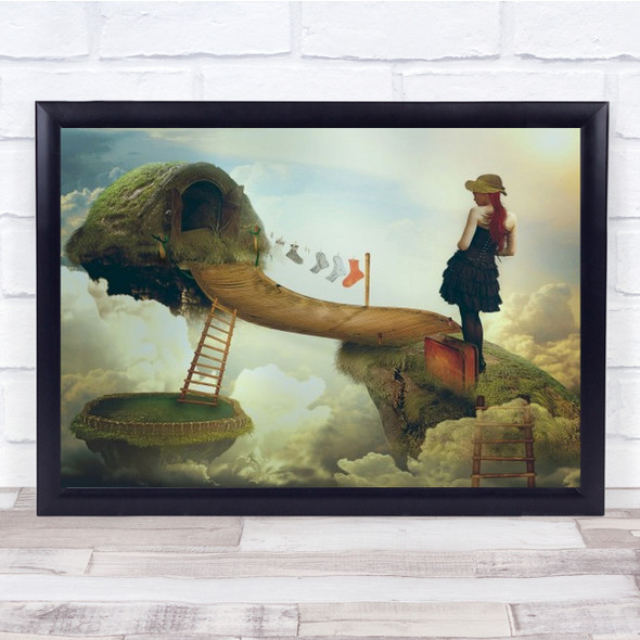 All Of Us Alice Socks Laundry Ladder Sky Woman Bag Suitcase Wall Art Print
