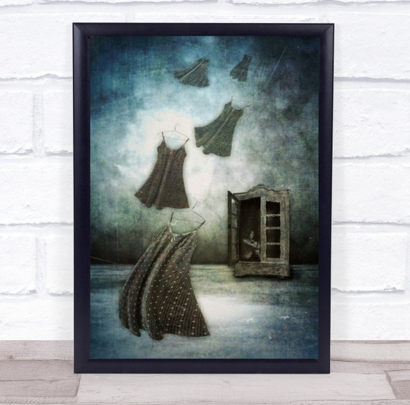Creative Edit Edited Montages Composites Woman Closet Dress Wall Art Print