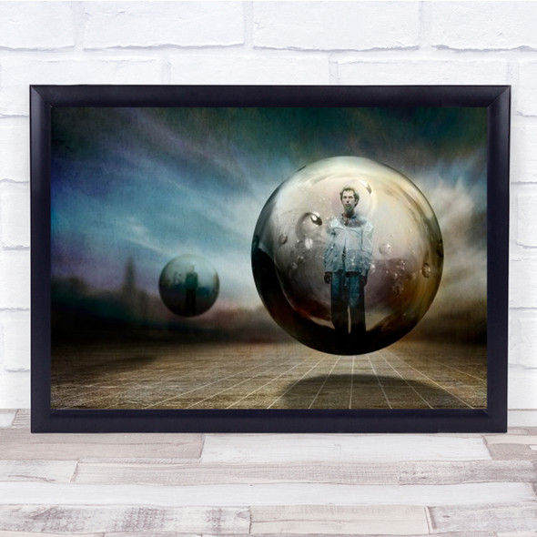 Floating In A Dream Surreal Bubble Trapped Dreaming Dreamy Wall Art Print