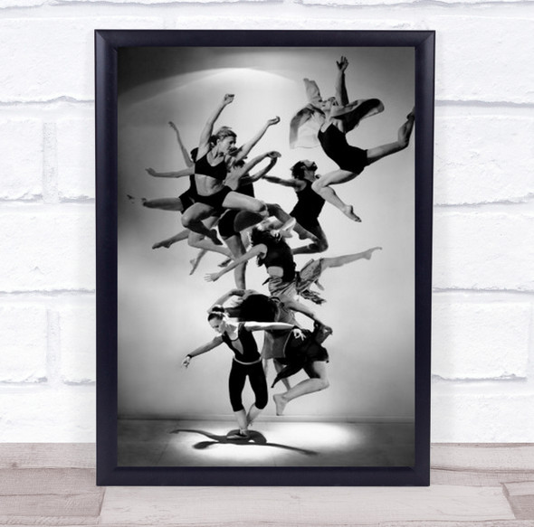 Illusion Of Reality Dance Dancing Dancers Dancer B&W Crowd Wall Art Print
