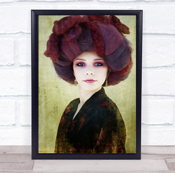 Redhead Portrait Red Hair Face Model Texture Person Studio Wall Art Print