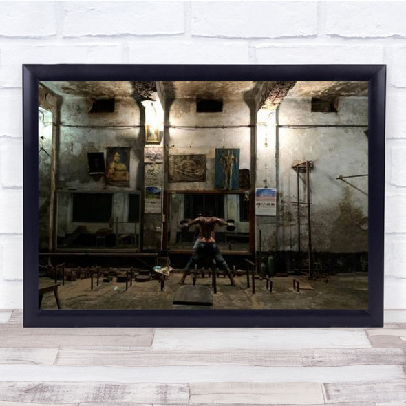 The Gym Work Out Strong Strength Forgotten Abandoned Decay Wall Art Print
