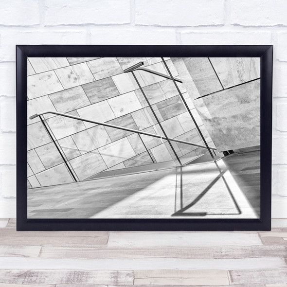 The Shadow Never Remains Same Abstract Architecture Stairs Wall Art Print
