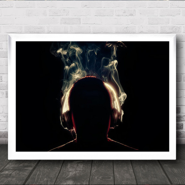 At Maximum Volume Music Conceptual Smoke Warm Hot Smoking Wall Art Print