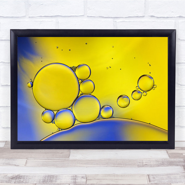 Colors Of Ikea Macro Yellow Bubble Bubbles Oil Drop Drops Wall Art Print