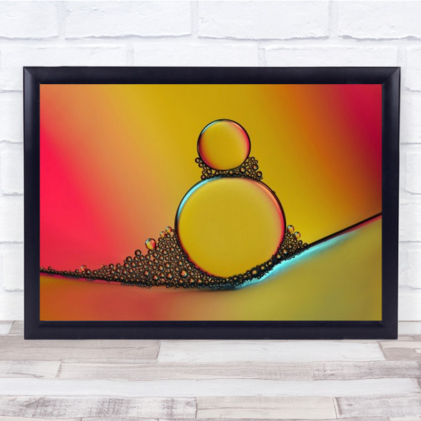 A Colorful Snowman Bubble Bubbles Oil Drop Drops Droplet Wall Art Print