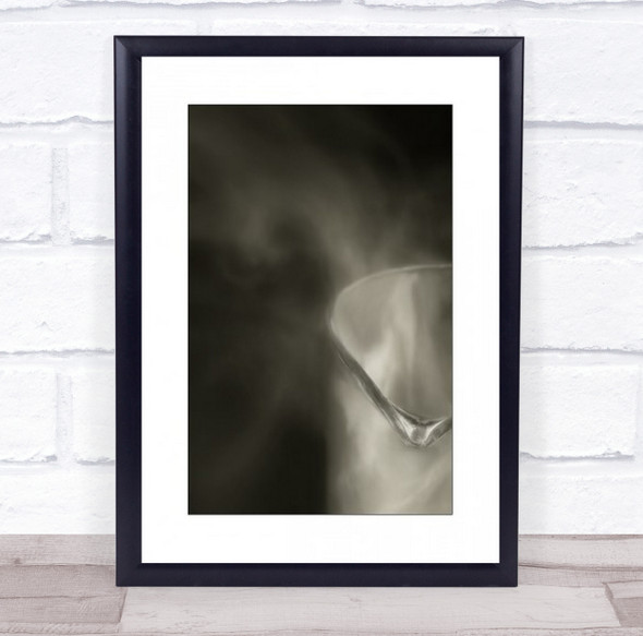 Clear Abstract Beaker Vapor Steam Glass Still Life Smoke Wall Art Print