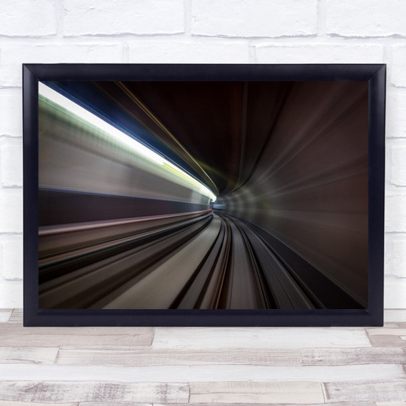 Speed Sensation Tunnel Architecture Abstract Motion Blur Wall Art Print