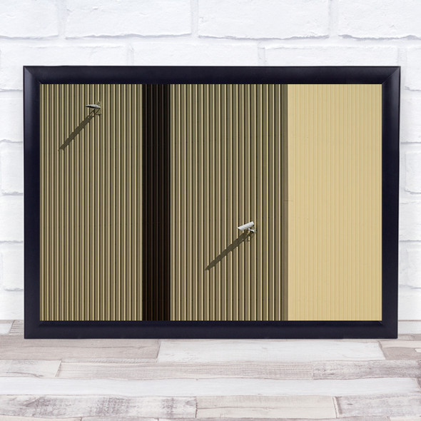 Stripes And Shadows Abstract Camera Light Brown Building Wall Art Print