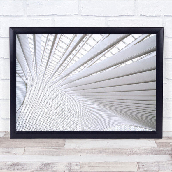 Curvature Calatrava Liege Belgium Lines Curves Abstract Wall Art Print