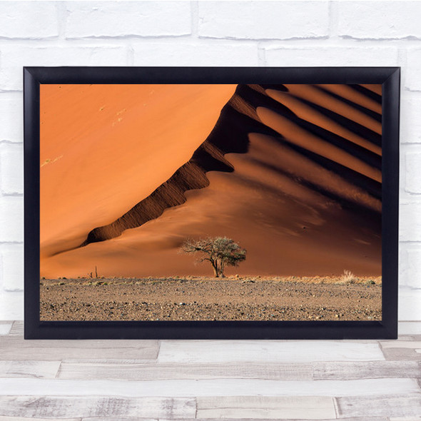 The Dune And Tree Namibia Desert Namib Dunes Sossusvlei Wall Art Print