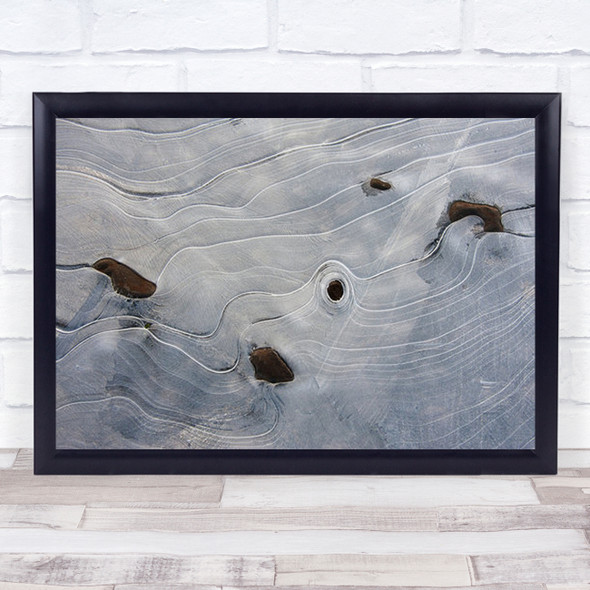 Ice Structures Frost Frozen Winter Stone Stones Pebble Wall Art Print