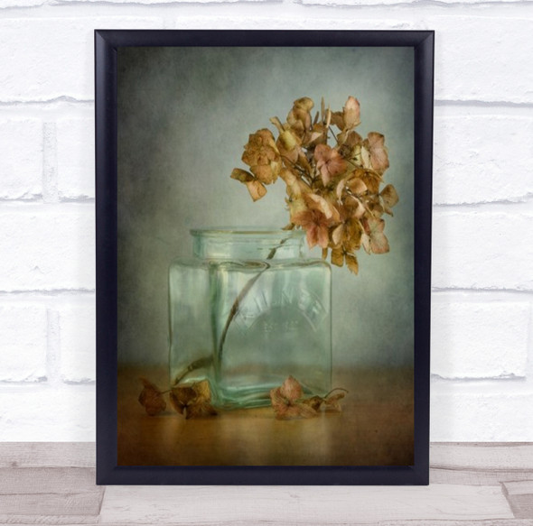 Hydrangea Still Life Autumn Fall Flower Flowers Vase Wall Art Print