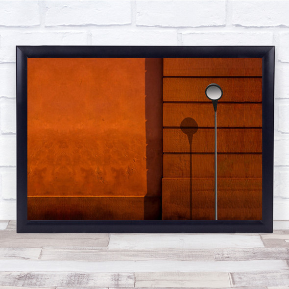 Orange Abstract Architecture Lamp Wall Minimal Minimalism Art Print